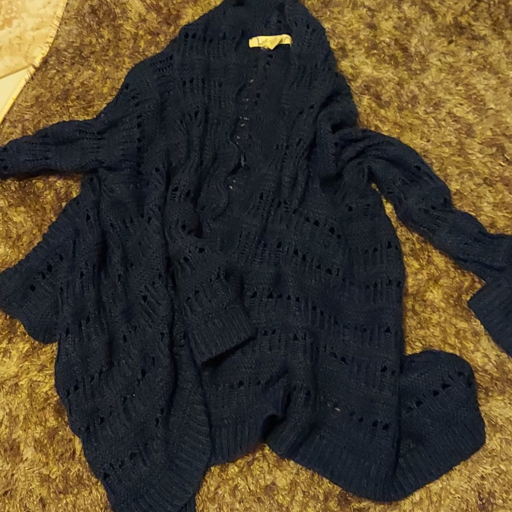 super cute blue dress up sweater!